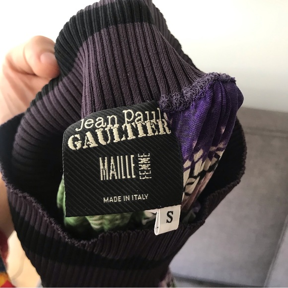 Jean Paul Gaultier Maille 90s vintage crochet sheer tattoo mesh top and skirt - Picture 2 of 9